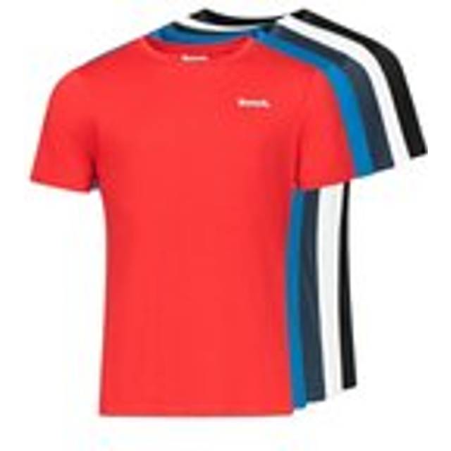 Bench Mens 5 Pack Cotton 'Noah' T-Shirts - Red - Size Large