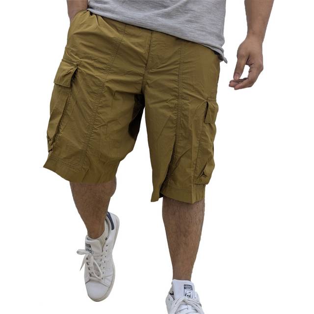(Brown, W32) TIMBERLAND Mens Cargo Shorts Elasticated Summer Casual Quick Dry Beach Shorts