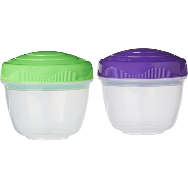 Yogurt go food storage containers 150 ml small snack pots bpa-free ideal 2 count