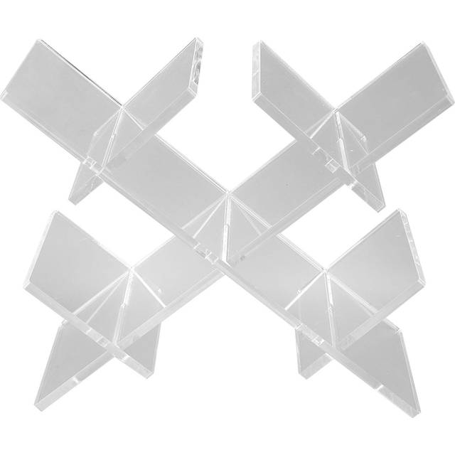 Wine Rack Countertop Lattice Freestanding 5 Bottle Wine Holder Transparent Acrylic Tabletop Wine