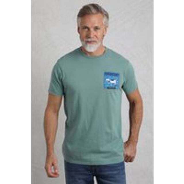 Dognatomy Back Print Artist T-Shirt - Duck Egg Blue - L