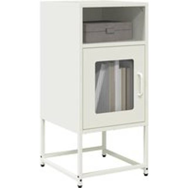 Bedside Cabinet White 36x39x78 cm Cold-rolled Steel - One Size
