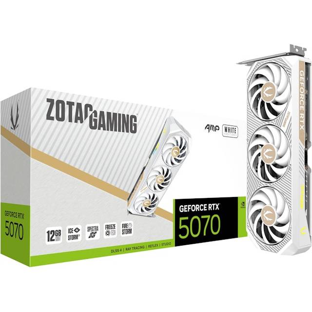 Zotac GeForce RTX 5070 AMP White Edition 12GB GDDR7 PCI-Express Graphics Card