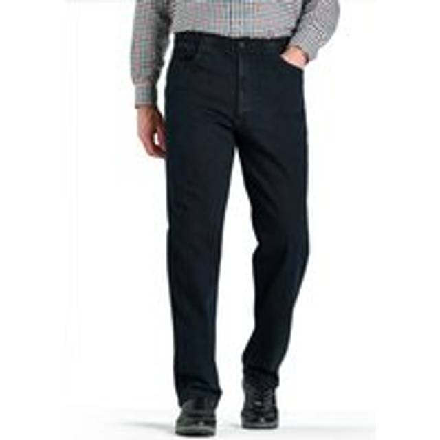 Elastic Waist Denim Jeans in Stretch Fabric - Black - 44L
