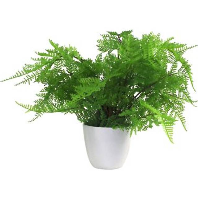30cm Artificial Potted Lady Fern (Athyrium Filix-Femina)