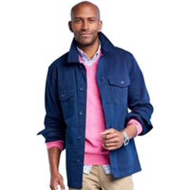 Utility Style Stretch Cotton Cargo Jacket Lightweight and Functional - Navy