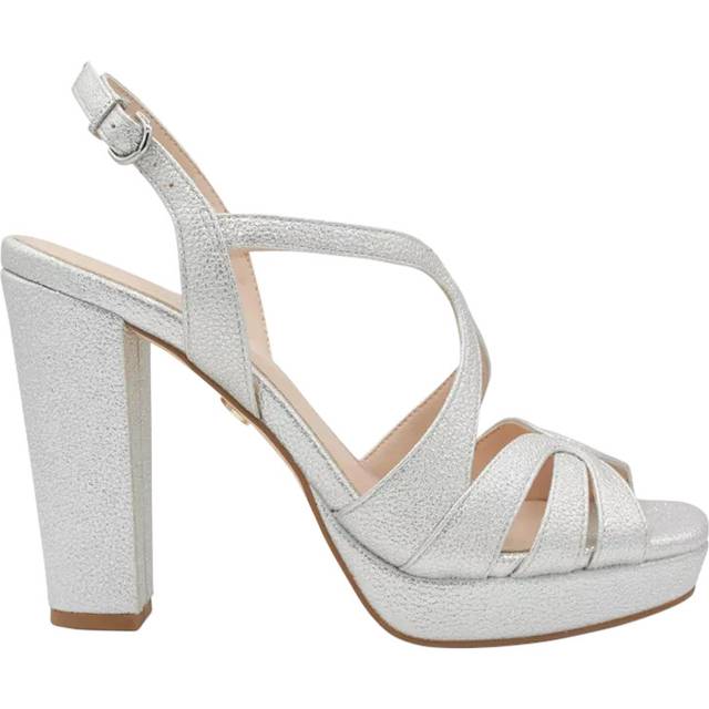 Paradox London Rebecca Strappy Platform Sandals, Silver