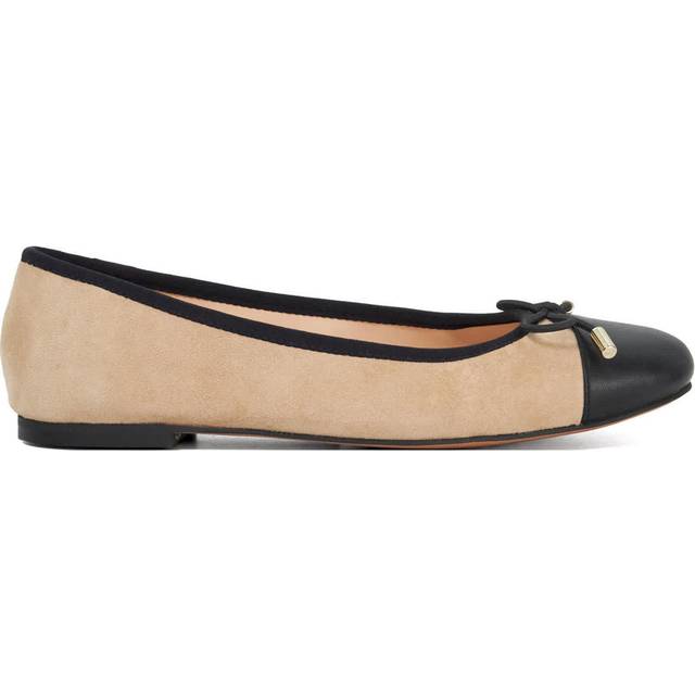 Dune Highest Suede Ballerina Pumps, Caramel