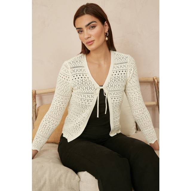 Yumi Crochet Tie Front Cardigan