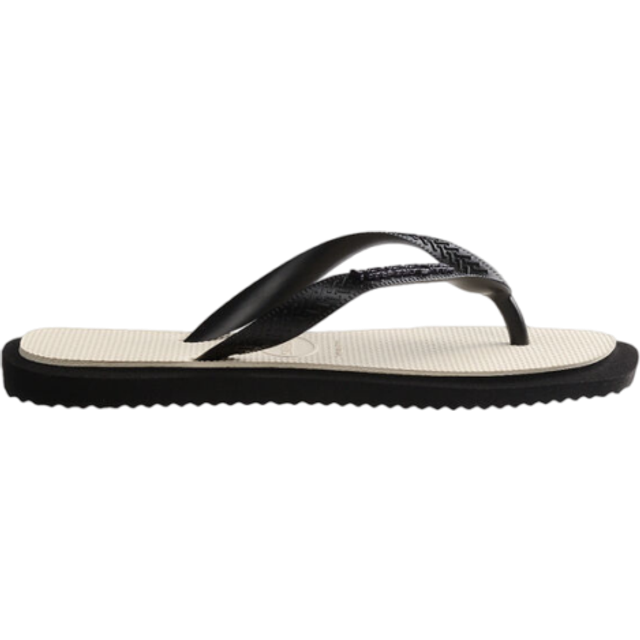 Fusion Flip Flops with Square Top - Black/White - 35/36 (2.5 to 3.5)