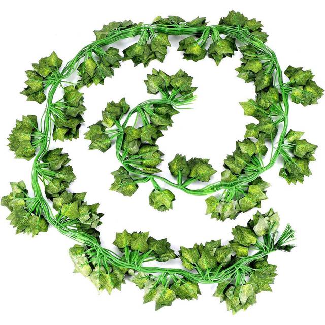 12 Packs of Artificial Ivy Leaf Plant Vine Hanging Wreath Home Garden Office Green