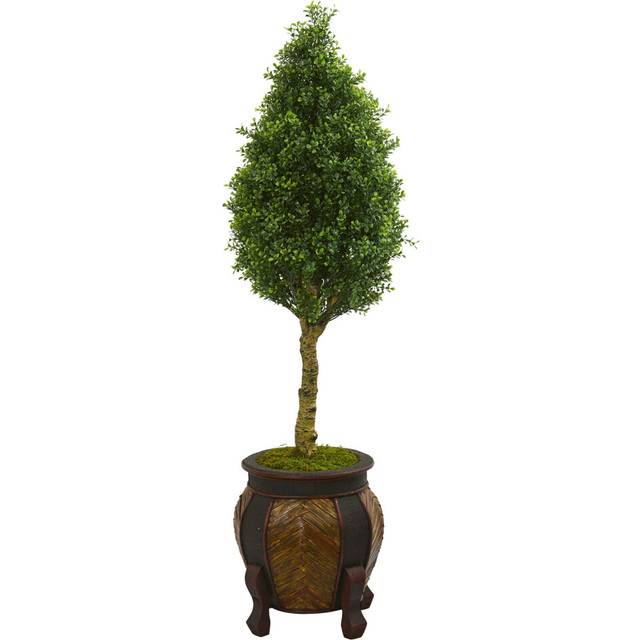 4.5 Boxwood Cone Artificial Tree in Decorative Planter