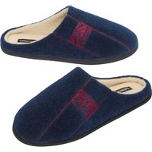 Fleece Lined Slippers - Navy - 6.5