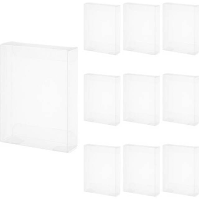10 pcs clear gift box,2.6"x0.9"x3.6" plastic packing box for candy cookies