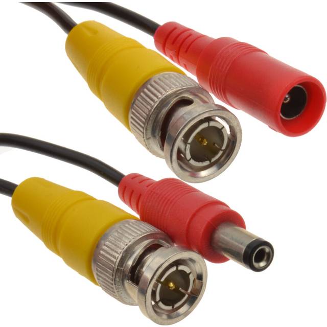 kenable CCTV BNC Plugs & DC 2.1 x 5.5mm Camera Power Shotgun Cable 50m
