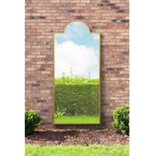 Gold Contemporary Wall & Leaner Garden Mirror 75"x 33" 190x85cm - 1 Pack