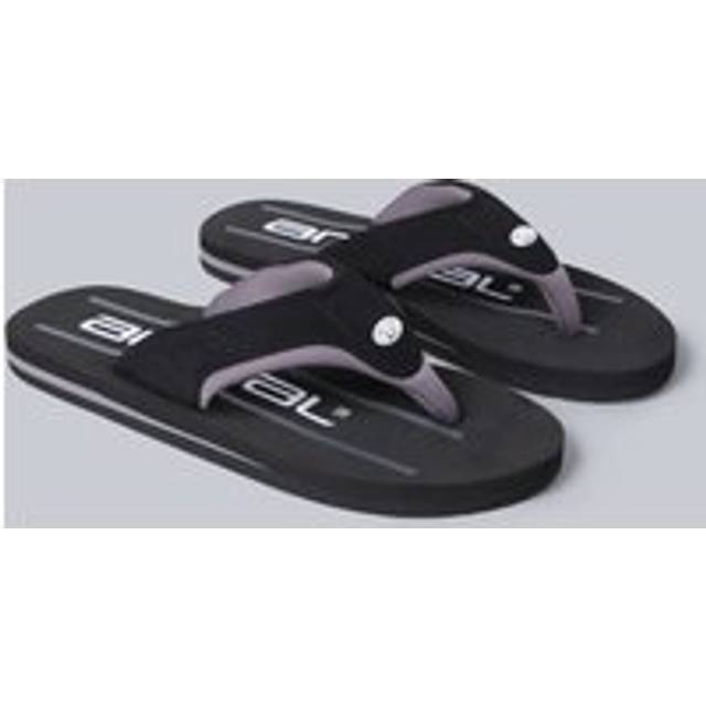 'Jekyl' Soft Padded Lightweight Casual Slip On Pool Beach Flip-Flops - Jet Black - 7