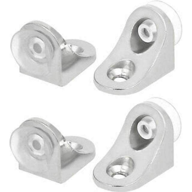 Stainless Steel 90 Degree Angle Glass Shelf Support Fixing Clip Bracket 4pcs