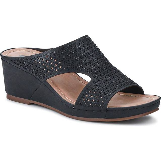 High Wedge Heel Mules - BAIZH41016 / 327 100 - Black - 5