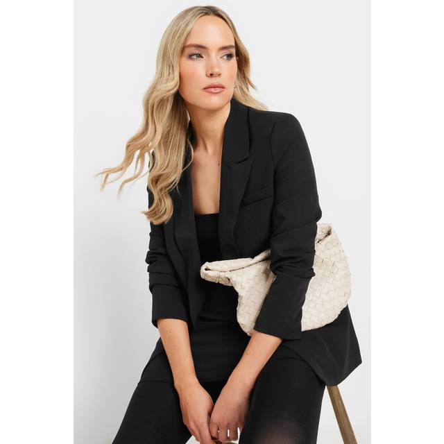 Lts Tall Black Single Breasted Blazer Size 14