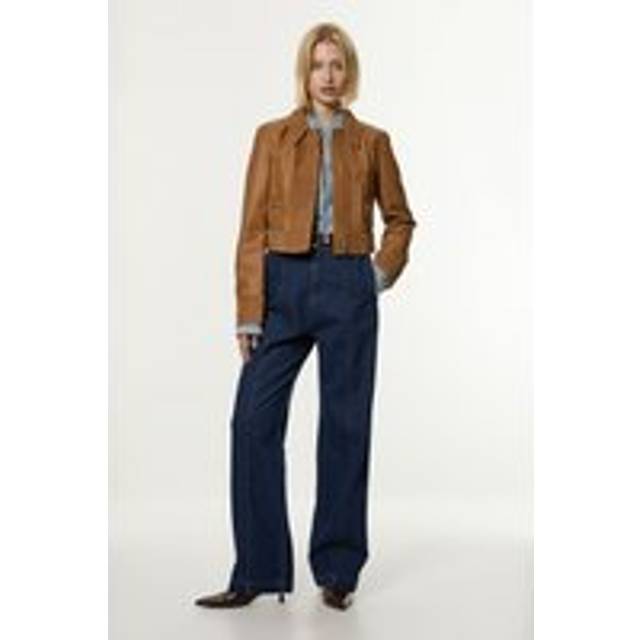 Denim Contrast Stitch Detail Straight Leg Jean - Mid Blue