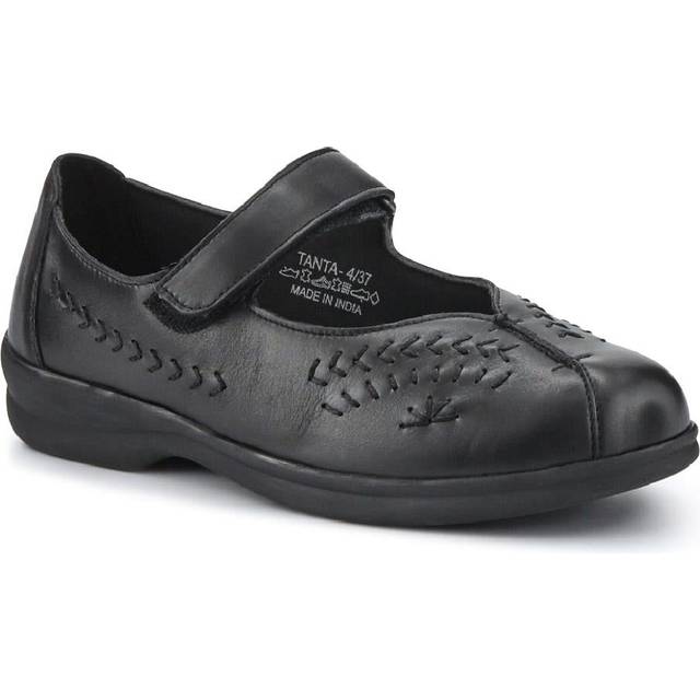 Extra-Wide Leather Mary Janes - TANTA / 327 206 - Black - 5