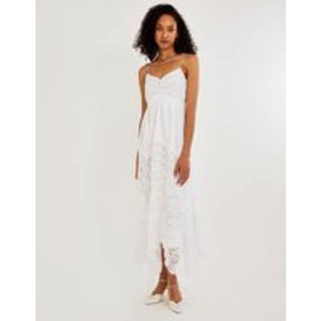Carla Lace Hanky Hem Bridal Maxi Dress Ivory - 6