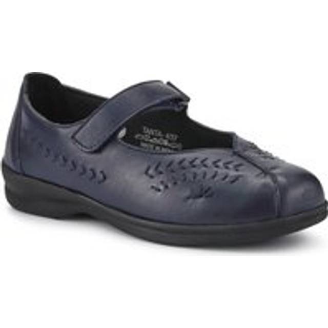 Extra-Wide Leather Mary Janes - TANTA / 327 206 - Navy
