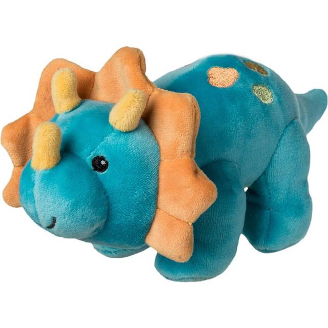 Mary Meyer Stuffed Animal Smootheez Pillow-Soft Toy  7-Inches  Scales Blue Triceratops Dinosaur