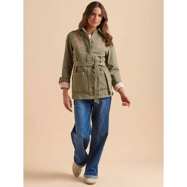 Embroidered Jacket - Stone - 8