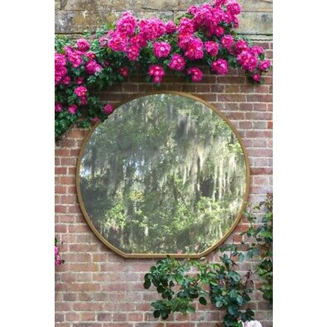 The circulus large gold framed garden mirror - 50" x 47" 126 x 120cm