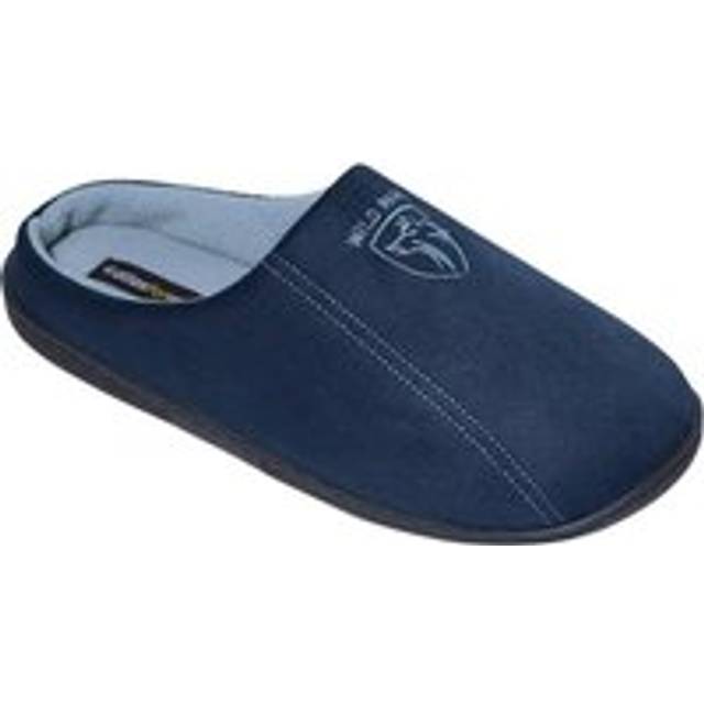 Fleece Lined Slippers - Navy - 10.5