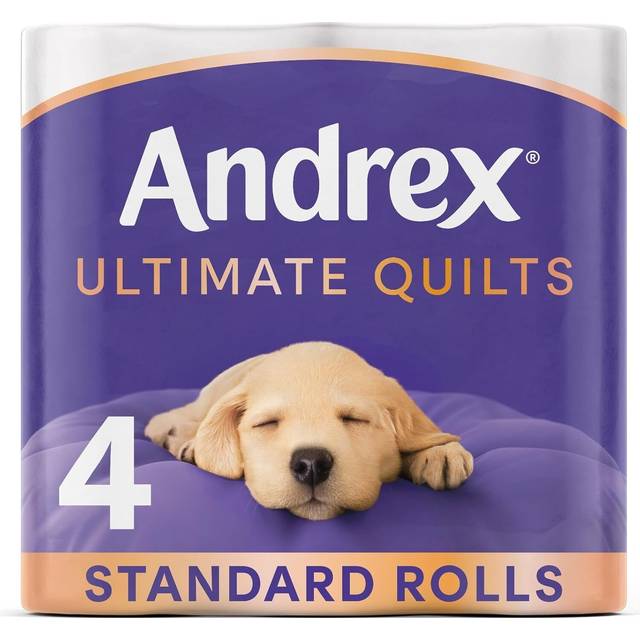 Andrex Ultimate Quilts Toilet Tissue 4 Standard Rolls