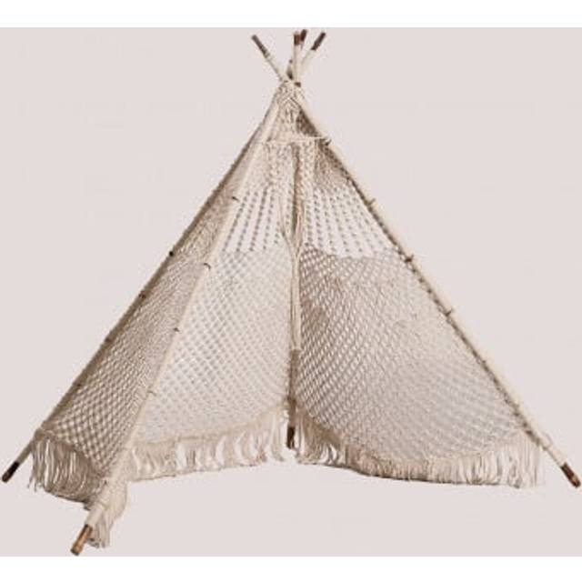 Macramé Tipi Tent Durcop Kids Off-white Sklum