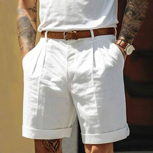 SHEIN Men&#39;s Summer Casual Straight Leg 5 Shorts, Fashion Outdoor Shorts, Workwear Shorts