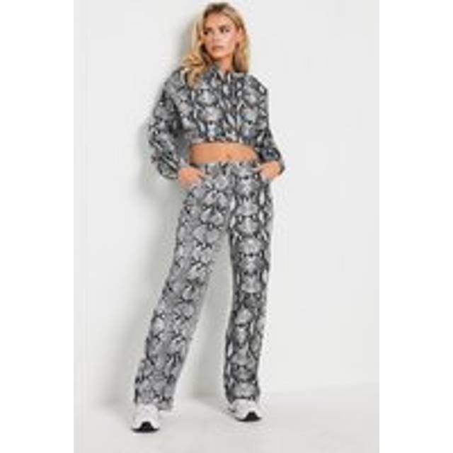 Pixiegirl Grey Snake Print Straight Leg Jeans 10 Pixiegirl | Petite Women's Mom Jeans