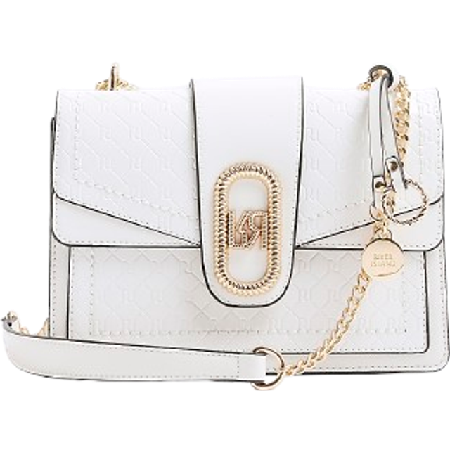 River Island Womens White Panelled Monogram Shoulder Bag - One Size