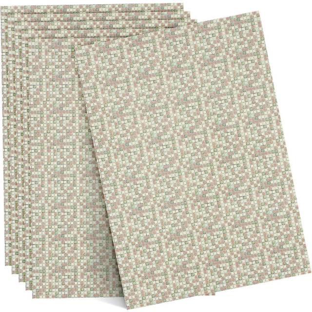 Miniature Dollhouse Accessories Set 6 Pcs Doll House Floorboard Sturdy Paper Material for Quick Setup and Versatile Use