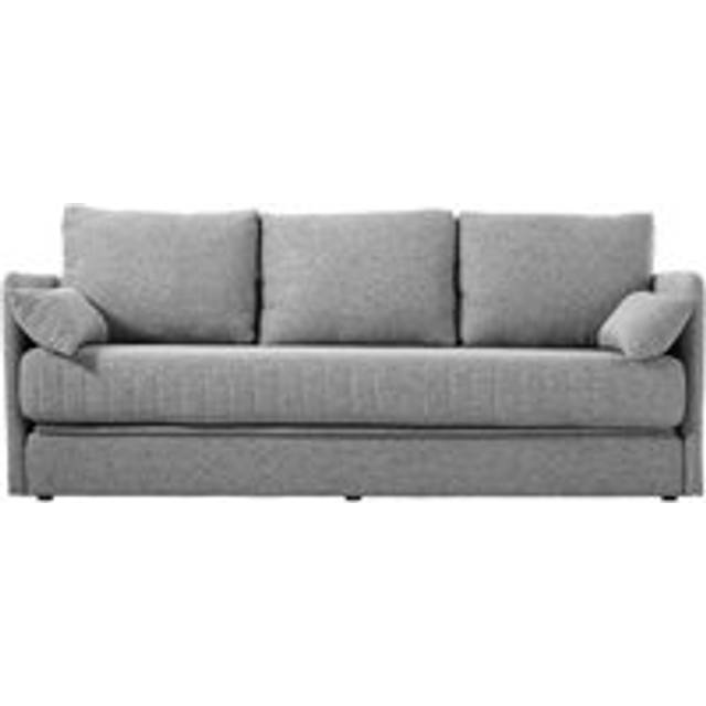 Living And Home 3-Seater Folding Sofa Bed With 2 Pillows In Grey - One Size