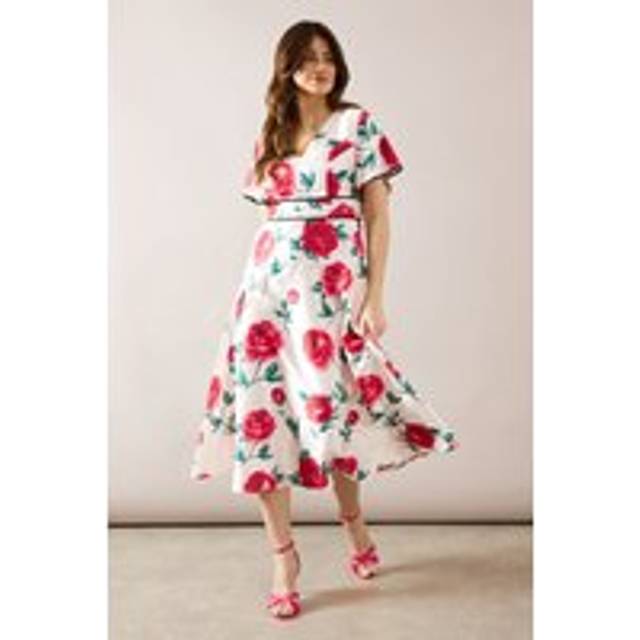 Wallis blush fit & flare dress womens occasion dresses