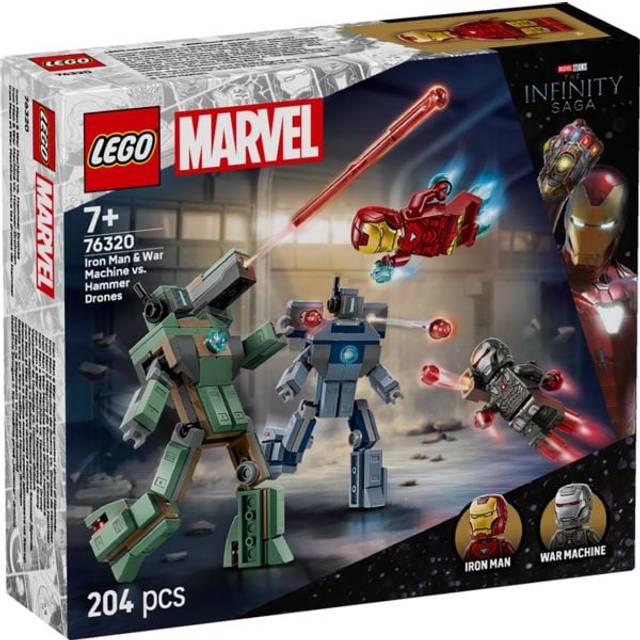 LEGO® ǀ Marvel Iron Man & War Machine vs. Hammer Drones Building Toy 76320