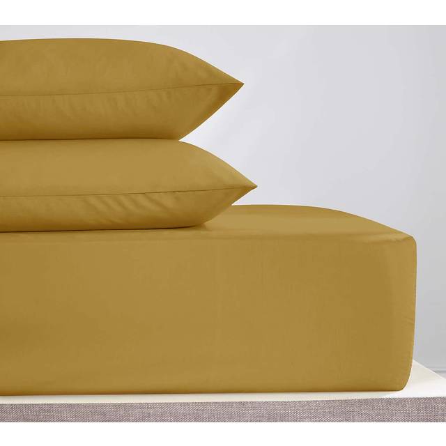 Pure Cotton Fitted Sheet - Mustard