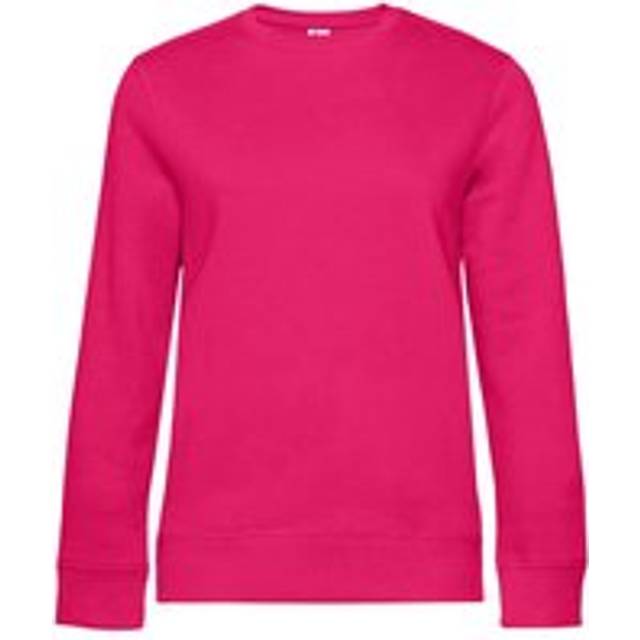 (XL, Magenta Pink) B&C Womens/Ladies Queen Crew Neck Sweatshirt