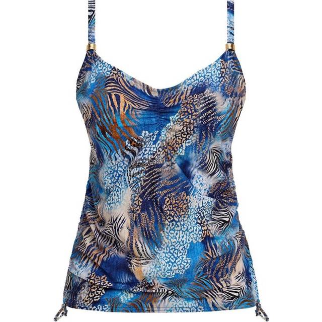 Seraya Sands Adjustable Side Tankini Top - Blue - 34F