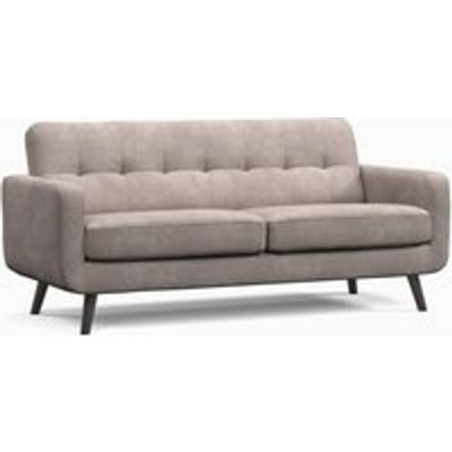 Kendal Fixed Back Antelope Boxed Arm 3 Seater Sofa - Beige - One Size