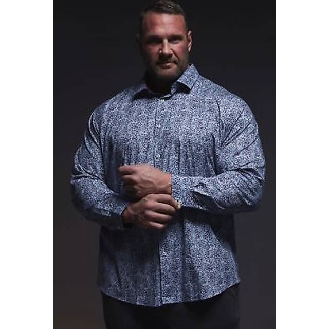Big & tall men's floral print formal shirt