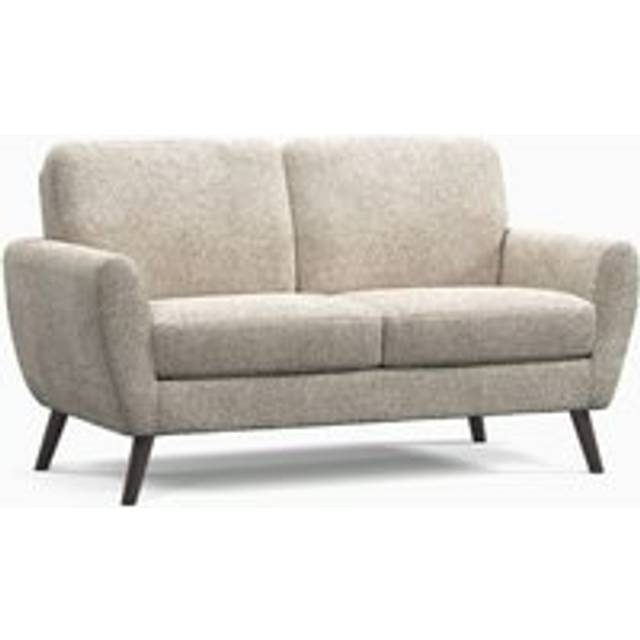 Matlock Boucle Linen Fabric Curved Arm 2 Seater Sofa - Cream - One Size