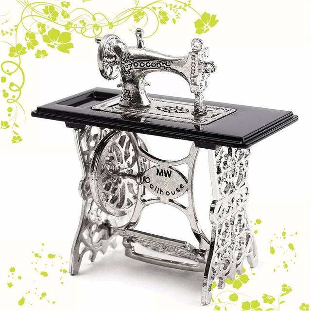 Vintage Miniature Furniture Sewing Machine Furniture Table Metal Home Decoration