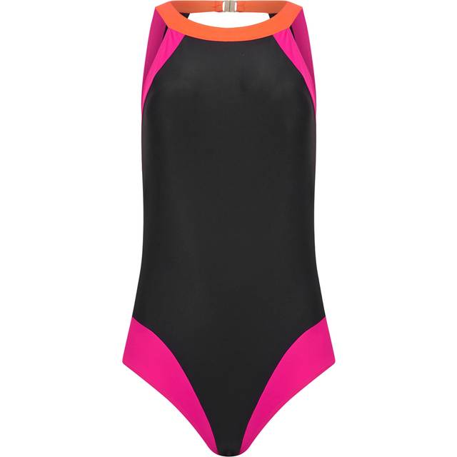 Lts Tall Black Colourblock High Neck Swimsuit 22 Lts | Tall Women's Swimsuits
