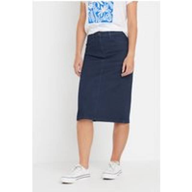 M&Co Petite Indigo Blue Midi Denim Skirt 18 M&Co Petites